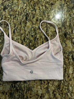 lululemon athletica Pale Pink Strappy Sports Bra Size 2